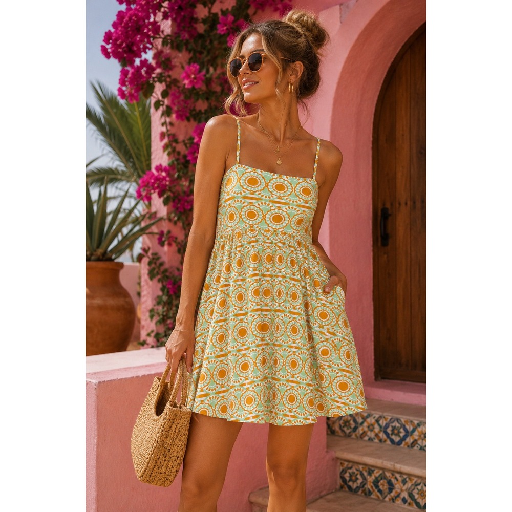 NWT Maeve Anthropologie Retro Floral Cotton Sundress Large
